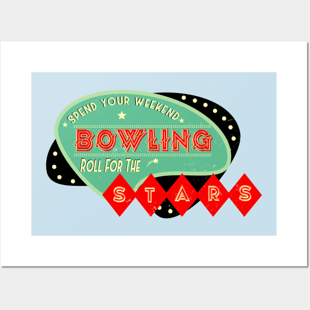 Spend Your Weekends Bowling Wall Art by TaliDe